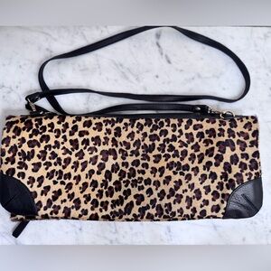 🐆Leopard LARGE Leather Vintage Clutch
